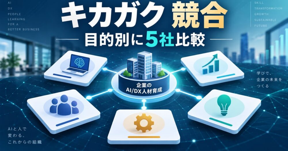 キカガクの競合5社を目的別に比較する記事のアイキャッチ